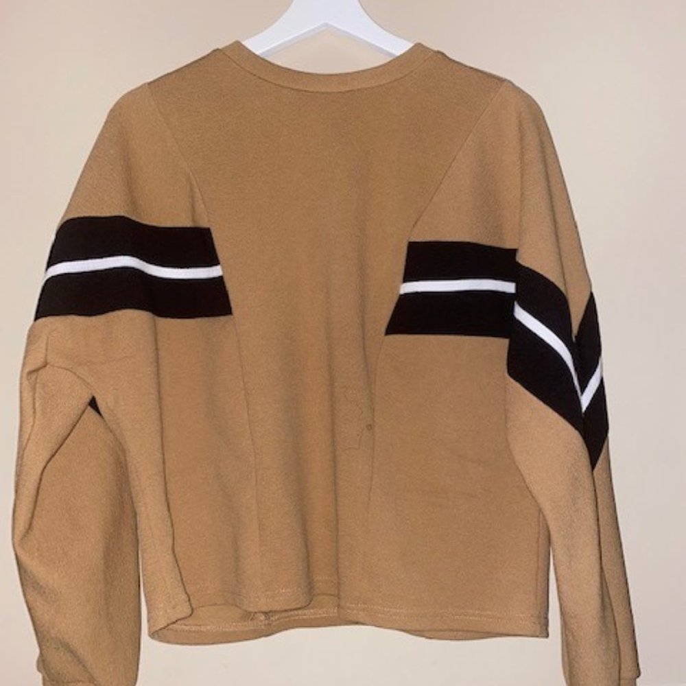 Brown , Black and White-stripped two piece